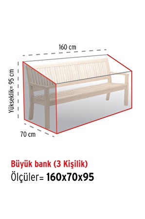 Bank Koruma Örtüsü 160 x 70 x 95 cm