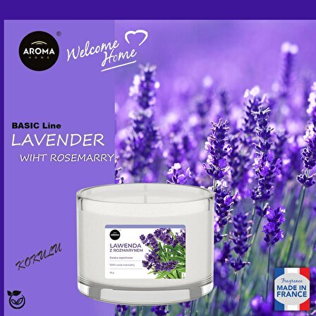 Aroma Basic Line Kokulu Mum Lavender with rosemary  115gr.