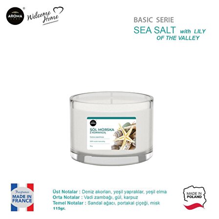 Aroma Basic Line Kokulu Mum Sea salt with lily of the valley 115gr.