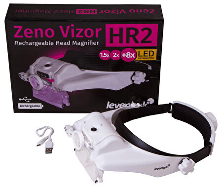 Levenhuk Zeno Vizor HR2 Şarjlı Baş Büyüteci
