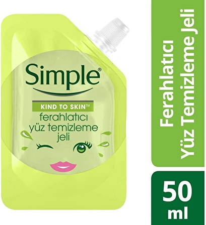 Simple Hassas Cilt için Ferahlatıcı Yüz Temizleme Jeli 50 ml 