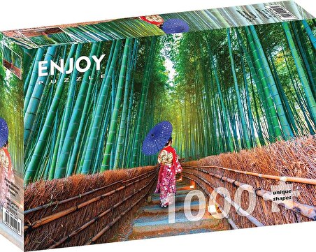 Enjoy Bambu Ormanında Asyalı Kadın 14+ Yaş Küçük Boy Puzzle 1000 Parça
