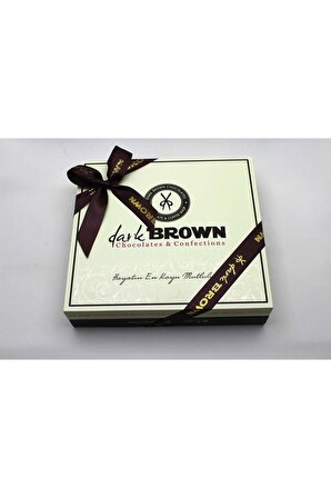 Dark Brown Hediye Çikolata Kutusu 25 Adet Renkli Sargılı Katkısız Çikolatalar