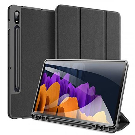 Polham Samsung Galaxy Tab S8 (X700-X706) Standlı Tablet Kılıfı, Kalem Yerli, Katlanabilir,Mıknatıslı