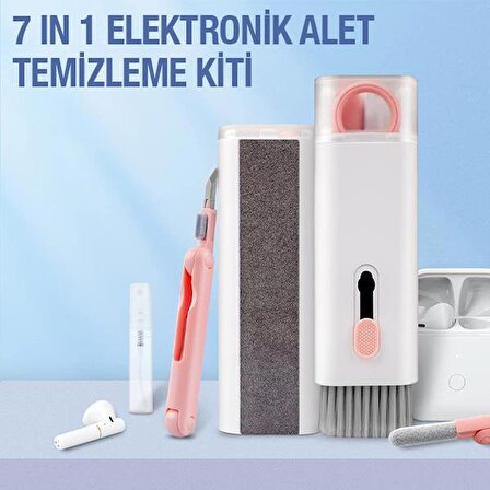 Polham 7in1 Klavye, Kulaklık, Telefon Detaylı Temizlik Seti, Fırçalı, Tuş Sökme Aparatlı Set