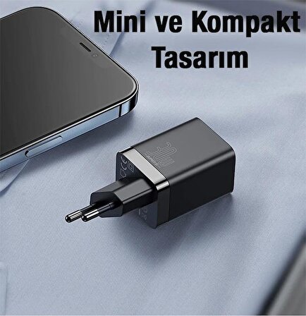 Baseus USB 30 Watt Hızlı Şarj Aleti Siyah