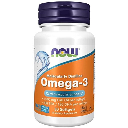 NOW Foods, Omega-3 Fish Oil, 1,000 mg, 30 Softgels