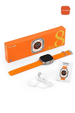 Mestep Me Step Watch 8 Ultra Smart Watch 49 Mm 20 Inç Tam Ekran Akıllı Saat Fc&oyun&ateş Ölçer&su Tahliyesi