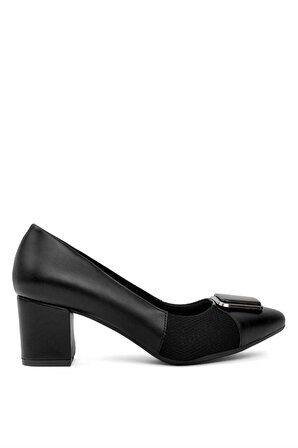 EnAsil Kadın Klasik Topuklu Ayakkabı Siyah