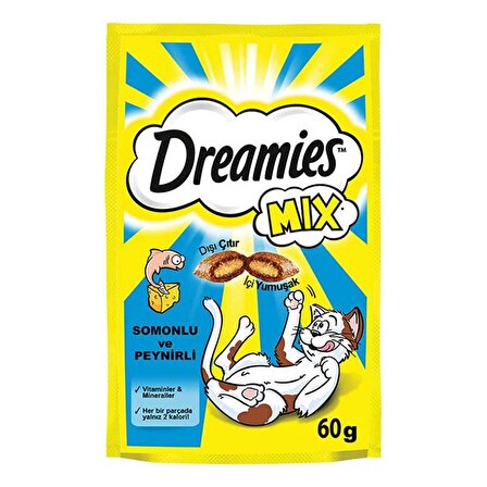 Dreamies Mix Peynir - Tahıl Granül Yetişkin Kedi Ödülü 60 g 