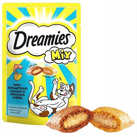 Dreamies Mix Peynir - Tahıl Granül Yetişkin Kedi Ödülü 6x60 g 