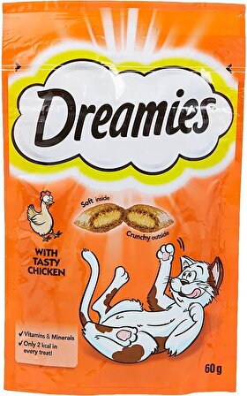 Dreamies İç Dolgulu Tavuklu Kedi Ödül Bisküvisi 60 gr