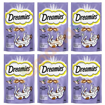 Whiskas Dreamies Ördekli Kedi Ödülü 60 Gr X 6 Adet #