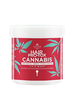 HAIR PRO-TOX Cannabis  Kenevir Tohumu Yağı, Keratin ve Vitamin Kompleksi içeren Saç Maskesi 500ml