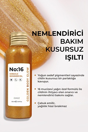 Sinoz No:16 Mucizevi Işıltılı Saç Ve Vücut Bakım Yağı 100 Ml - Parıltılı Nemlendirici Bakım