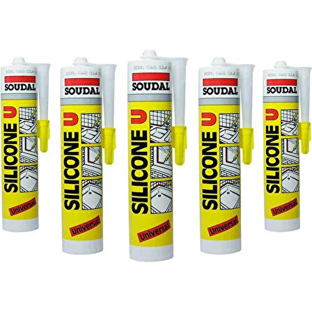 5 ADET SOUDAL ŞEFFAF SİLİKON 280 GR