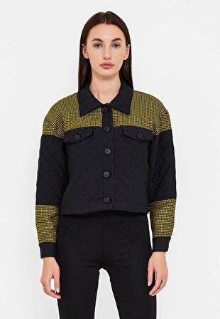 Favori Tekstil Uzun Kollu Boydan Düğmeli Ceket
