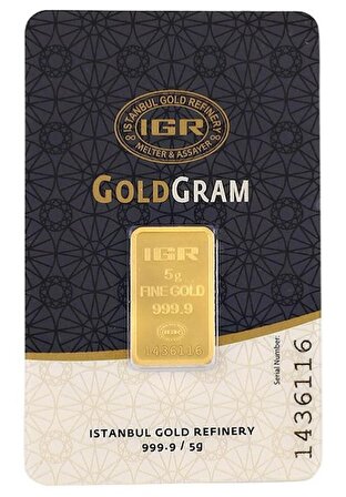5 gr 999.9 IAR Gram Külçe Altın