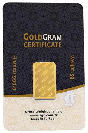 5 gr 999.9 IAR Gram Külçe Altın