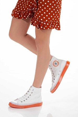 Modatalika Renkli Taban Bilekli Kadın Sneaker