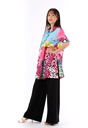 Modatalika Kadın Renkli Desenli Tunik