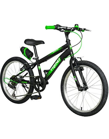TRENDBIKE Mistral 20 Jant Vitesli Çocuk Bisikleti, 6-10 Yaş, 6. Vitesli Siyah-Neon Yeşil