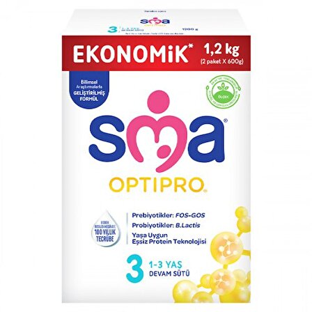 SMA Optipro 3 Prebiyotik Devam Sütü 1200 gr