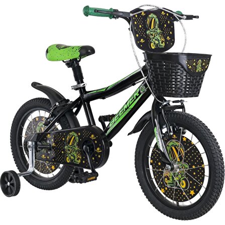 Tunca Beemer 16 Jant Çocuk Bisikleti Siyah-Yeşil 4-7 Yaş