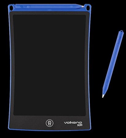 Volkano Doodle Writing Tablet Lcd 8.5 Inç Dijital Kalemli Çizim Yazı Tahtası Grafik Not Yazma Eğitim Tableti Mavi VK-850-BL