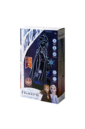 Gece Lambası Disney Frozen Karlar Ülkesi Elsa USBli Dokunmatik 7 Renk Ledli Lisanslı DY-1018-FR