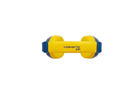 Çocuk Kulaklığı Katlanabilir Kablolu Stickerlı Volkano Kids VK-2015-YLBL