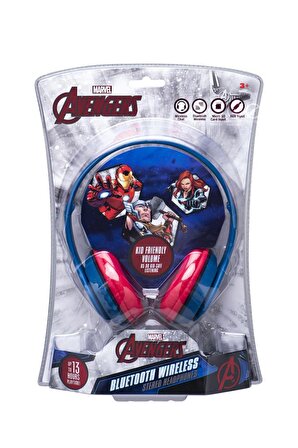 Bluetooth Kulaklık Marvel Avengers Yenilmezler Mikrofonlu Kablosuz Çocuk Kulaklığı Lisanslı MV-2004-AVV
