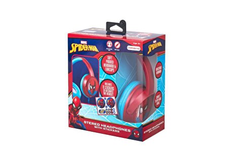 Kablolu Mikrofonlu Kulaklık Marvel Spiderman Örümcek Adam Kulaklık Lisanslı MV-6513-SP 11 ADET STİCKER İLE BİRLİKTE