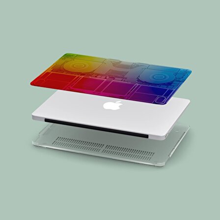 Macbook Pro (M1-M2) Kılıf 16.2 inç A2485-A2780 Mac20 Full Desenli Sert Kapak Anakart