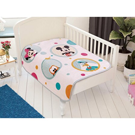 NONAME Polyester Mickey And Friends Baby Lisanslı 100x120 cm Bebek Battaniyesi Çok Renkli