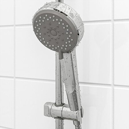 IKEA Brogrund Krom Kaplama Duş Başlığı El Duşu 5 Fonksiyonlu