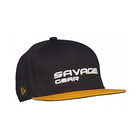 Savage Gear Flat Peak 3D Logo Cap Black Şapka