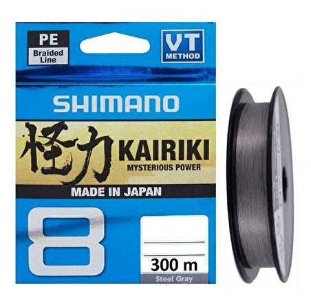 Shimano Kairiki 8X 300 M Steel Gray Örgü İp Misina