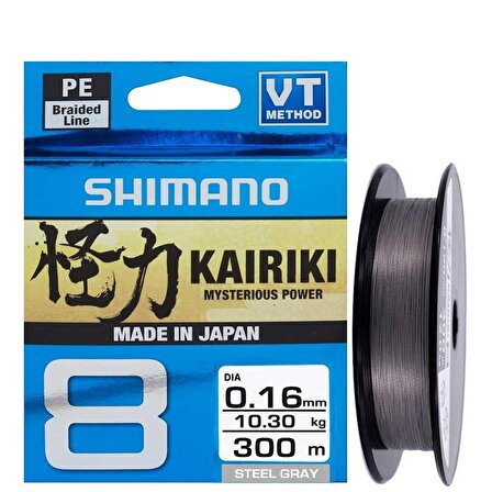 Shimano Kairiki 8X 150 M Steel Gray Örgü İp Misina
