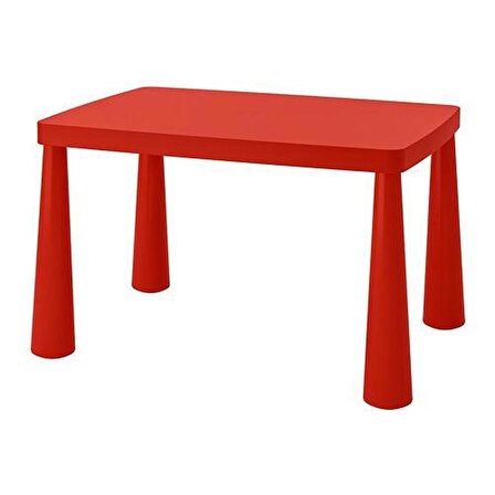 IKEA Mammut Çocuk Masası - Kırmızı -Dikdörtgen