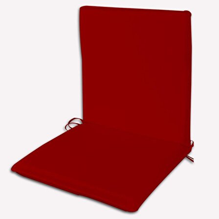 Arkalıklı Sırt Kısımlı Bahçe Koltuk Sandalye Minderi 48x90x5cm Kırmızı