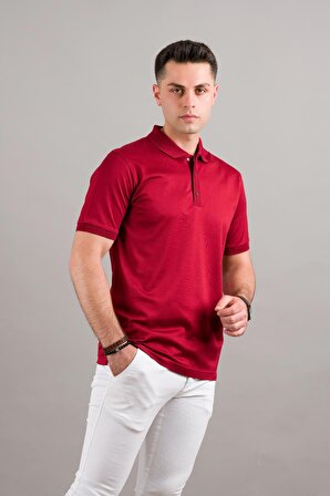 NEHİR by Faruk Ülker Polo Yaka Çıt Çıtlı Merserize Süperfine Cotton Erkek T-Shirt 