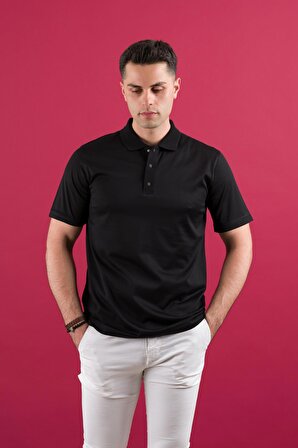 NEHİR by Faruk Ülker Polo Yaka Çıt Çıtlı Merserize Süperfine Cotton Erkek T-Shirt 
