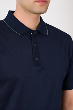 NEHİR by Faruk Ülker Polo Yaka Çıt Çıtlı Merserize Süperfine Cotton Erkek T-Shirt 