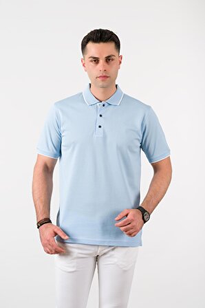 NEHİR by Faruk Ülker Polo Yaka Çıt Çıtlı Lacost Kumaş Pamuklu Erkek T-Shirt 