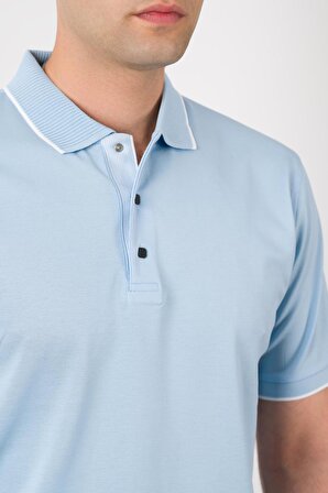 NEHİR by Faruk Ülker Polo Yaka Çıt Çıtlı Lacost Kumaş Pamuklu Erkek T-Shirt 