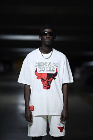 Chicago Bulls Pamuklu Oversize Şortlu Penye Takım