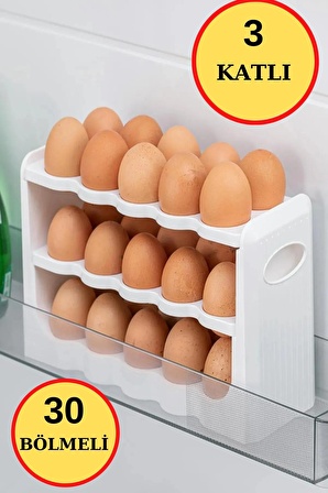 30 Adet Bölmeli ve Katlı Yumurtalık Yumurta Kutusu Eggy Box 