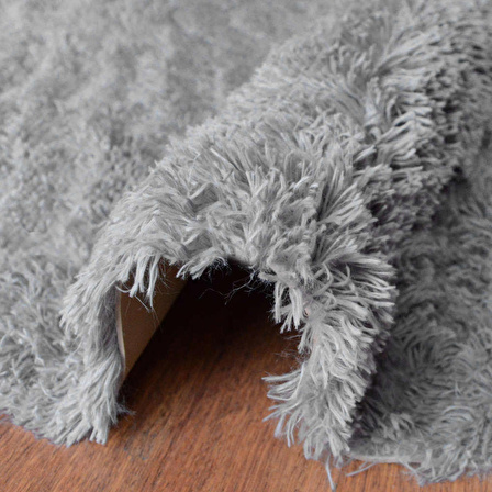 Tüy Dökmez Tavşan Tüyü Post Halı Gri