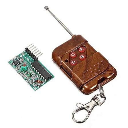 Robotistan 4 Kanal 315 Mhz RF Kablosuz Kontrol Modülü, Alıcı + Verici